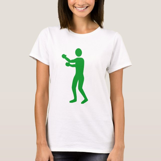 Boxing Figure - Grass Green T-Shirt (Front)