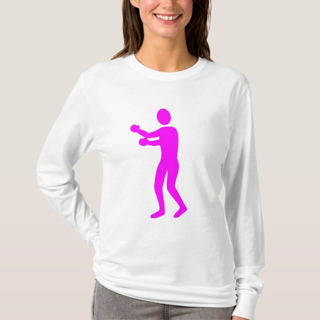 Boxing Figure - Magenta T-Shirt (Front)