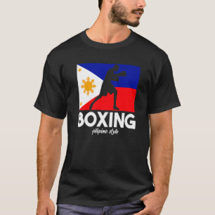 Boxing Filipino Style Philippine Flag Boxing Filip T-Shirt