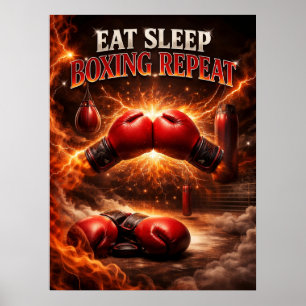 Boxing Fire Gloves Fury Poster