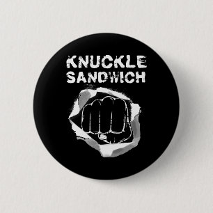 Boxing Fist Punch Knuckle Sandwich Boxer Fighter 6 Cm Round Badge