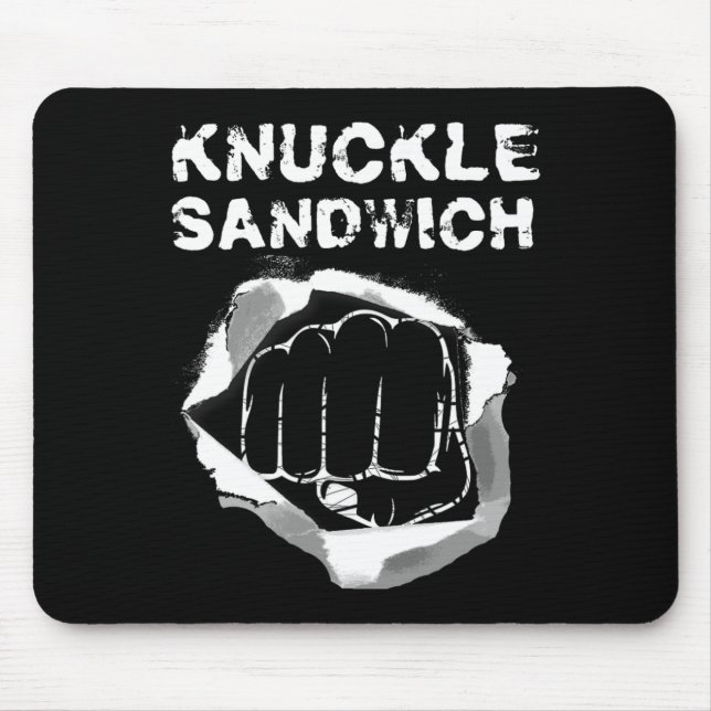 Boxing Fist Punch Knuckle Sandwich Boxer Fighter  Mouse Mat (Front)