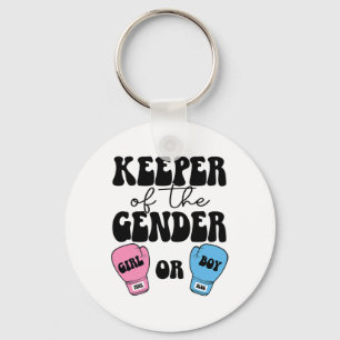 Boxing Gender Reveal Idea Party Keeper Of The Gend Key Ring