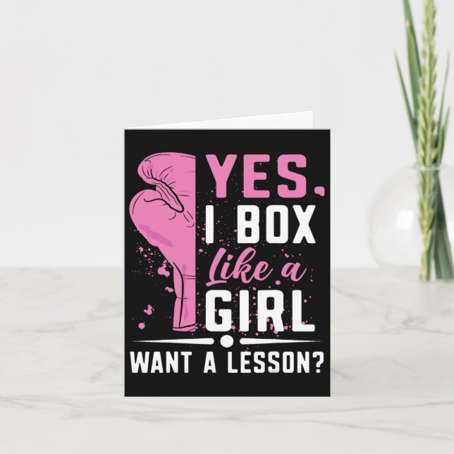 Boxing Girl Boxer  Card (Front)