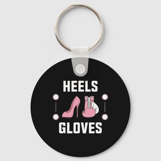 Boxing Girl Boxer Female Coach Combat Sport Traine Key Ring (Front)