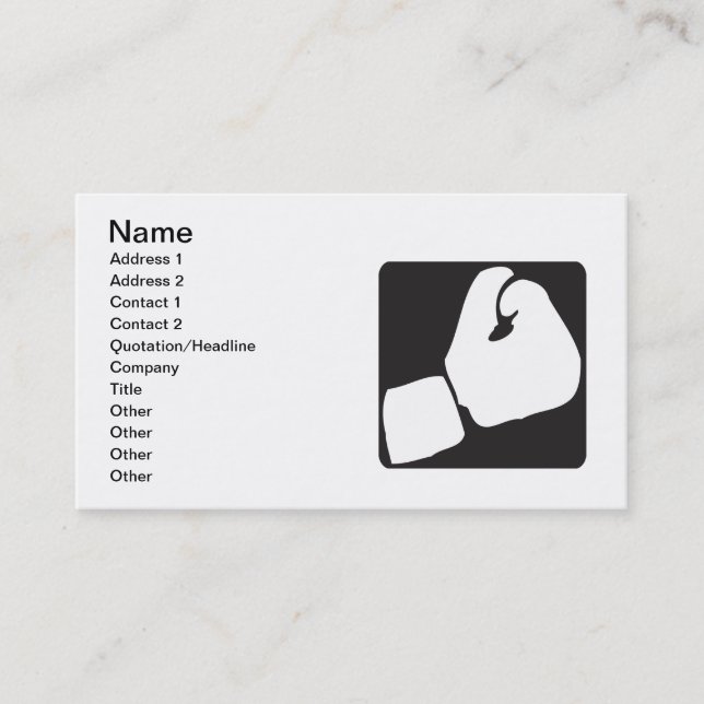 Boxing Glove Business Card (Front)
