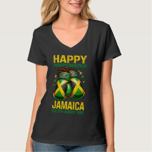 Boxing Glove, Independence Day Jamaica Est. 6th Au T-Shirt