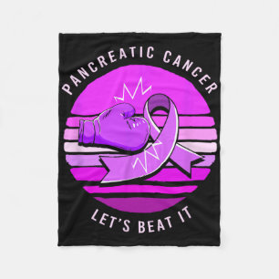 Boxing Glove Ribbon Lets Beat Retro Pancreatic Can Fleece Blanket