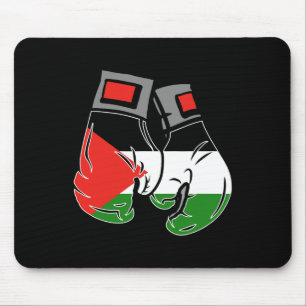 Boxing Glove With The Flag Of Palestine Mouse Mat