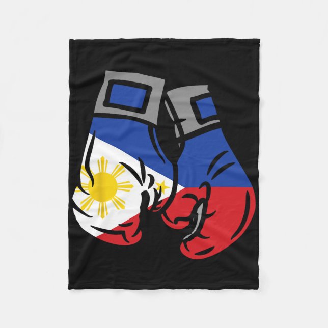 Boxing Glove With The Flag Of Philippines  Fleece Blanket (Front)