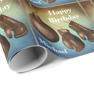 Boxing Gloves And Bag Gift Wrapping Paper
