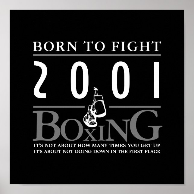 Boxing Gloves, Born to Fight Poster (Front)