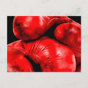 Boxing Gloves Boxer Grunge Style Postcard