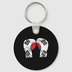 Boxing Gloves Boxer Korean Flag South Korea  Key Ring