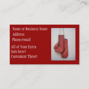 Boxing Gloves Business Cards