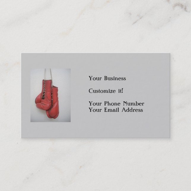 Boxing Gloves Business cards (Front)