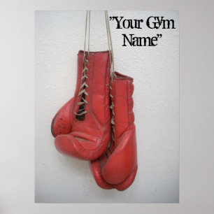Boxing Gloves Canvas, Add your Gym name! Poster