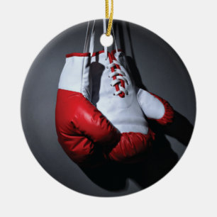 Boxing gloves  ceramic tree decoration