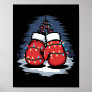 Boxing Gloves Christmas Boxing  Poster