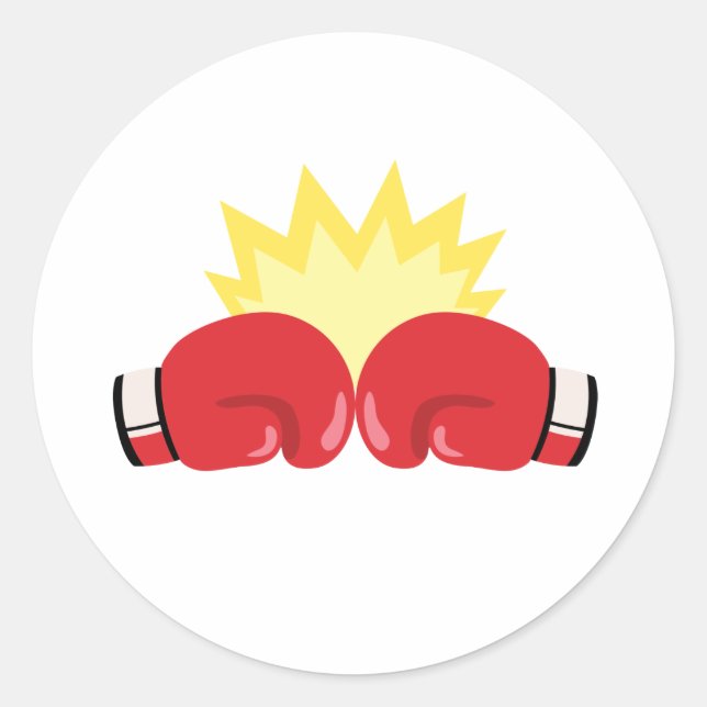 Boxing Gloves Classic Round Sticker (Front)