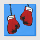 Boxing Gloves - Custom Name Magnet<br><div class="desc">Boxer Glove</div>