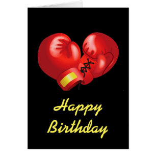 Boxing Gloves Design Birthday Card