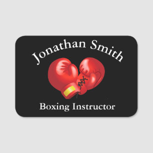 Boxing Gloves Design Name Tag