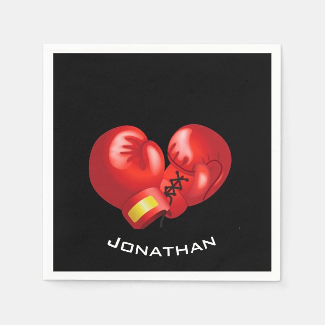 Boxing Gloves Design Paper Napkins (Front)
