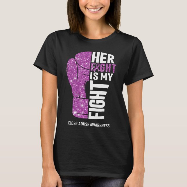 Boxing Gloves Elder Abuse Warrior T-Shirt (Front)