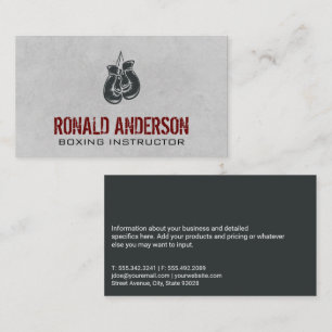 Boxing Gloves Fitness Business Card