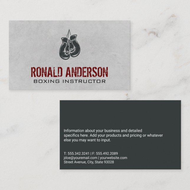 Boxing Gloves | Fitness Business Card (Front/Back)