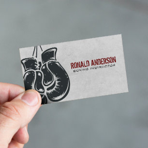 Boxing Gloves Hanging Fitness Business Card