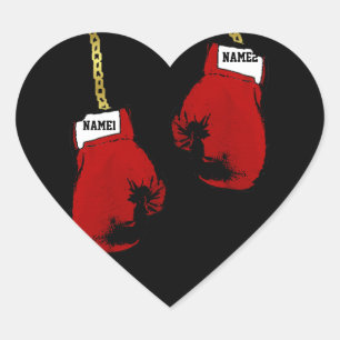 Boxing Gloves Heart Sticker
