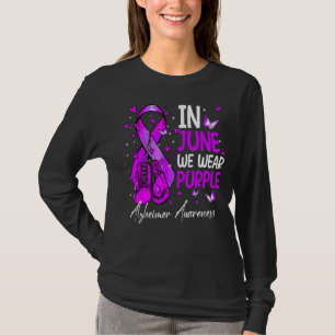 Boxing Gloves In June We Wear Purple Alzheimer Awa T-Shirt