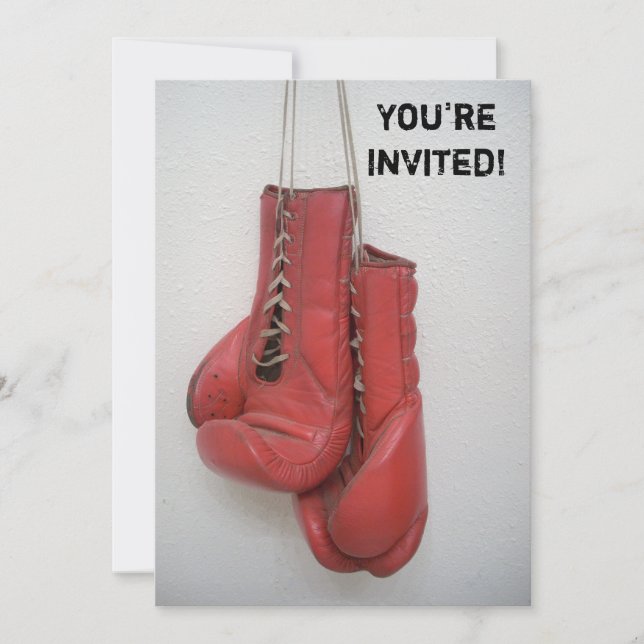 Boxing Gloves Invitations Birthday/Bachelor/Any (Front)