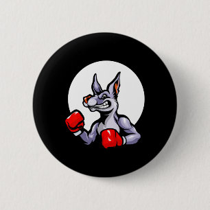 Boxing Gloves Kangaroo Kickboxing Fight Sport Mma 6 Cm Round Badge
