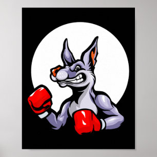Boxing Gloves Kangaroo Kickboxing Fight Sport Mma  Poster