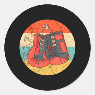 Boxing Gloves Kickboxing MMA Kickboxer Boxing Classic Round Sticker