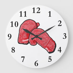 Boxing Gloves Large Clock