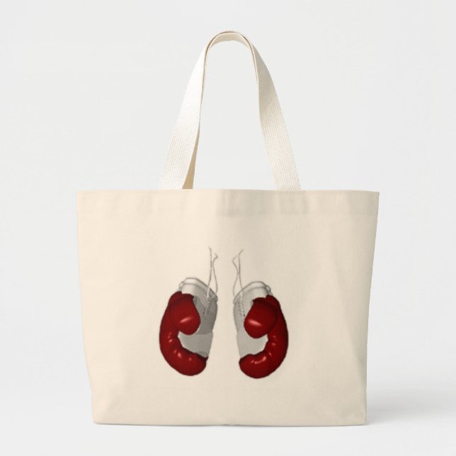 Boxing Gloves Large Tote Bag (Front)