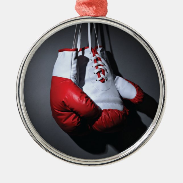 Boxing gloves metal tree decoration (Front)