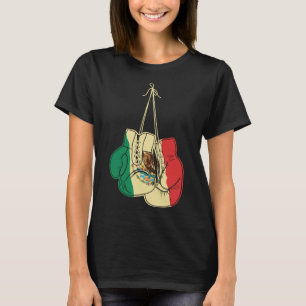 Boxing Gloves Mexican Flag Mexico Boxer Coach Gift T-Shirt