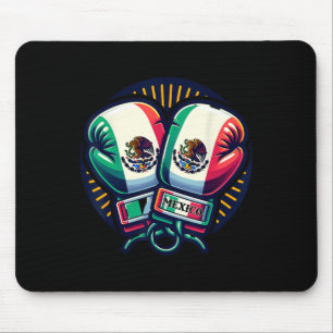 Boxing Gloves Mexico Boxing Vintage Mexican Flag Mouse Mat