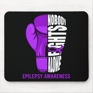 Boxing Gloves Nobody Fights Alone Epilepsy Cancer  Mouse Mat