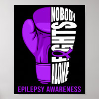 Boxing Gloves Nobody Fights Alone Epilepsy Cancer 