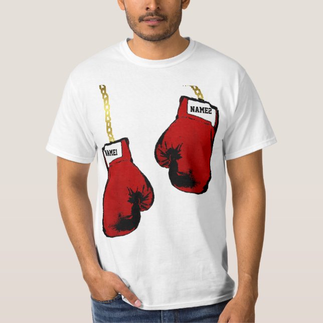 Boxing Gloves PERSONALIZED T-Shirt (Front)