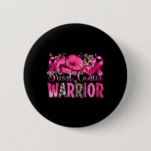 Boxing Gloves Pink Ribbon Breast Cancer Warrior Aw 6 Cm Round Badge
