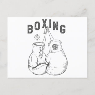 Boxing gloves postcard