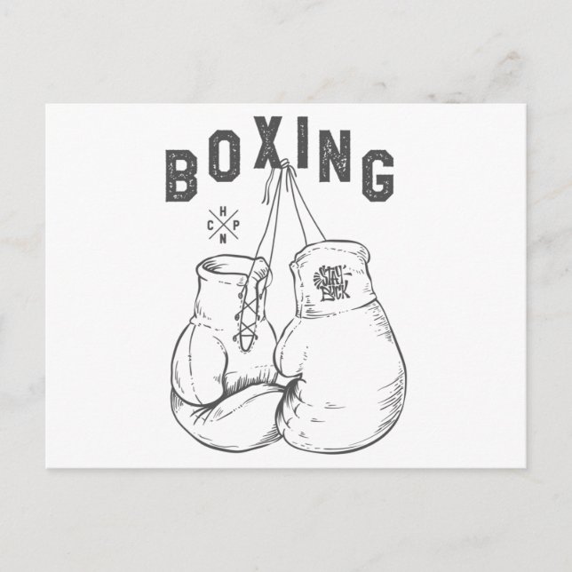 Boxing gloves postcard (Front)