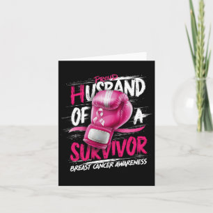 Boxing Gloves Proud Husband Of A Survivor Breast C Card